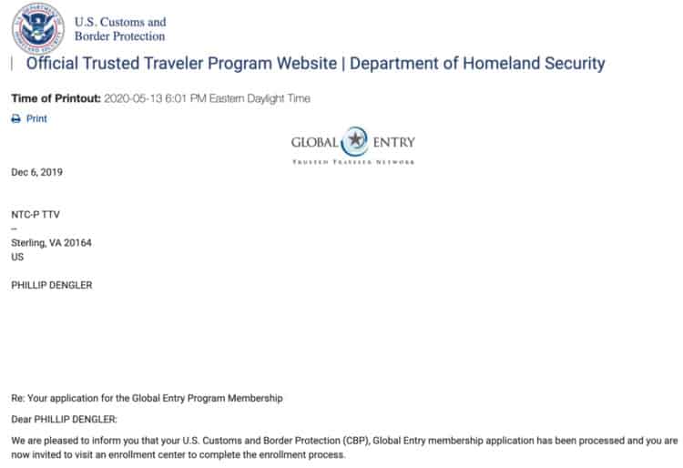 department of homeland security chicago global entry login