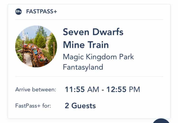 Seven Dwarfs Mine Train FastPass
