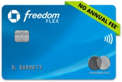 Chase Freedom Flex Card Table