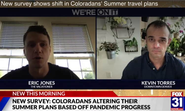 Eric Jones of The Vacationer on Fox 31 Denver