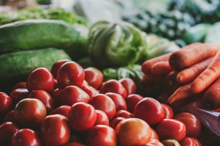 Vegetables at a Farmers Market