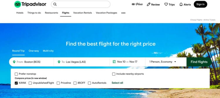 Book Cheap Flight Deals at Tripadvisor