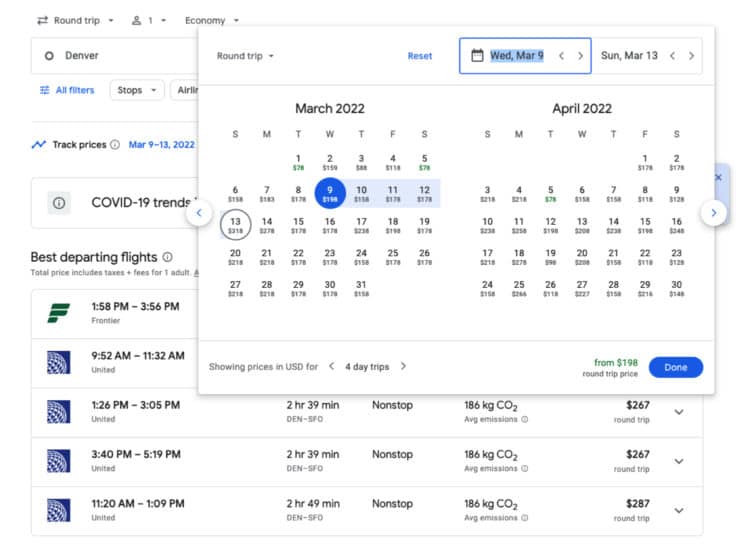 Google Flights Calendar Function Bebe Marijo