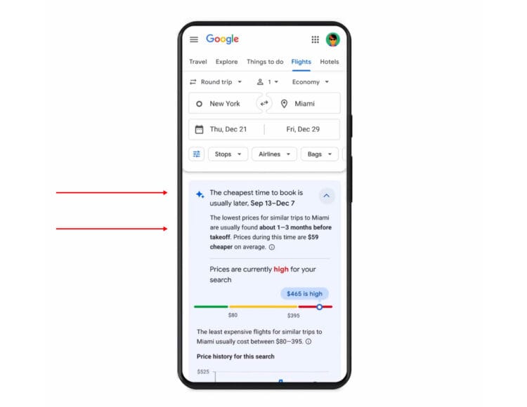 Google Flights Best Times to Book