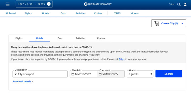 Chase Ultimate Rewards Cheap Hotels