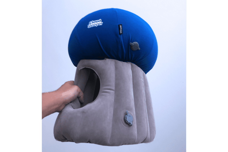 KINSCO Inflatable Travel Pillow Plane Pillow for Airplane Cars Buses Trains  Offi