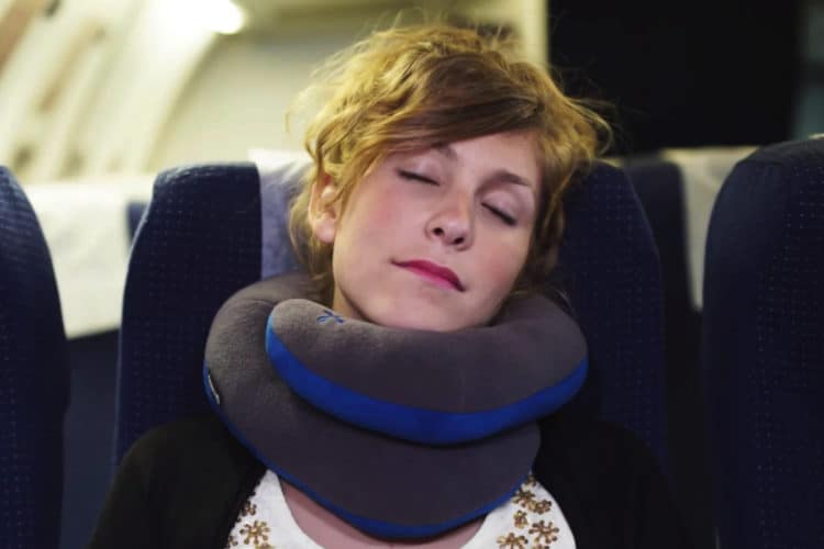 KINSCO Inflatable Travel Pillow Plane Pillow for Airplane Cars Buses Trains  Offi