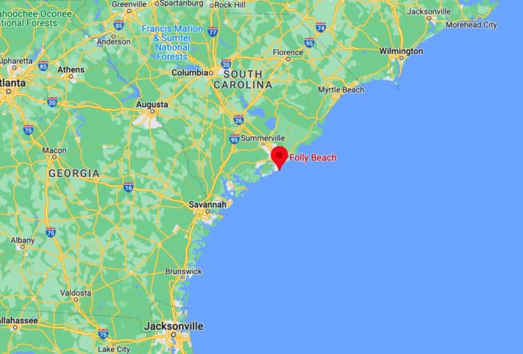 8 Best Beaches in South Carolina - Folly Beach South Carolina Location 750x508