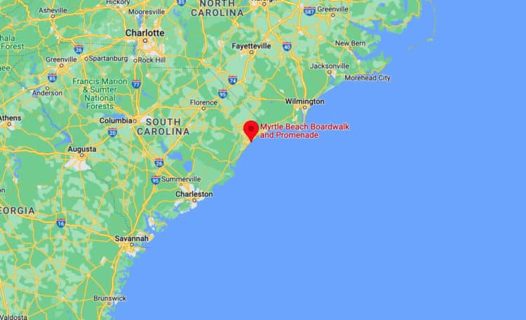 Myrtle Beach South Carolina Location