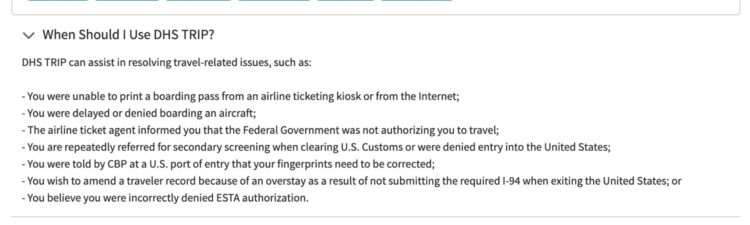 Reasons for Getting Redress Number