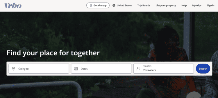 Vrbo Website Screenshot