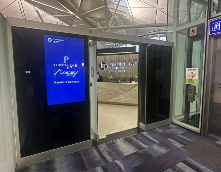 Chase Sapphire Lounge Hong Kong Entrance