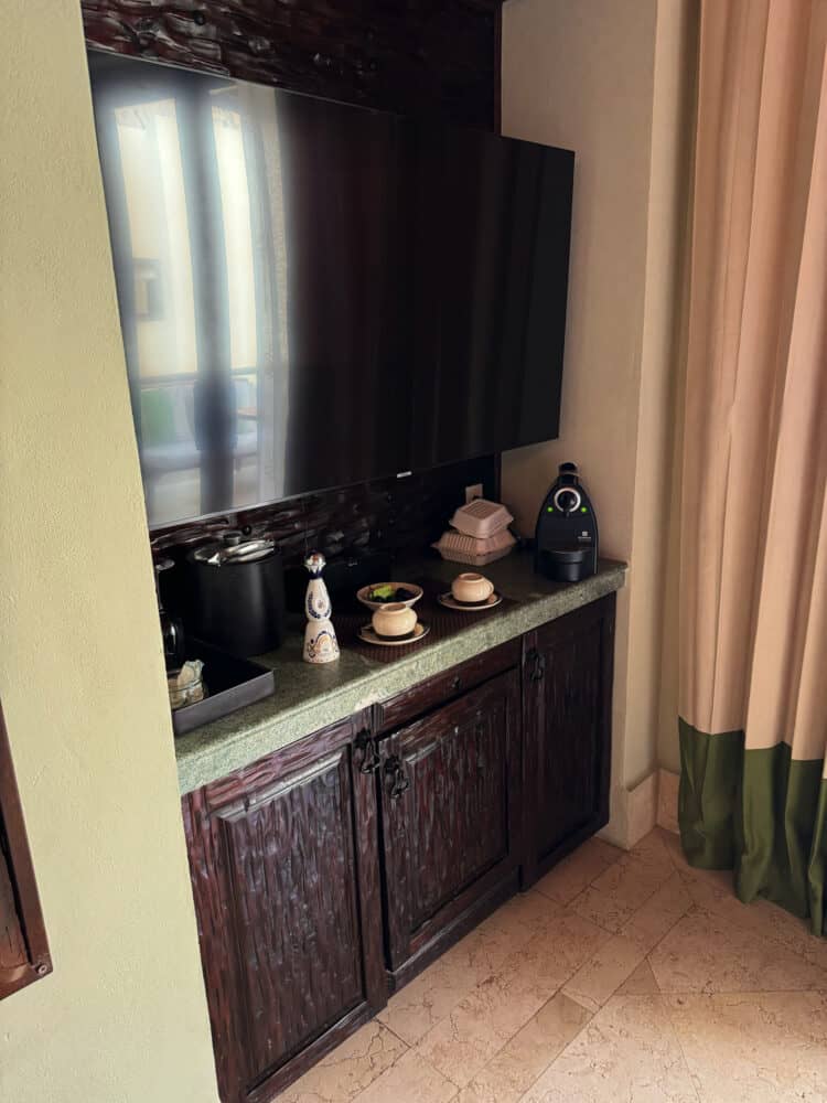 Waldorf Cabo TV and Refrigerator View