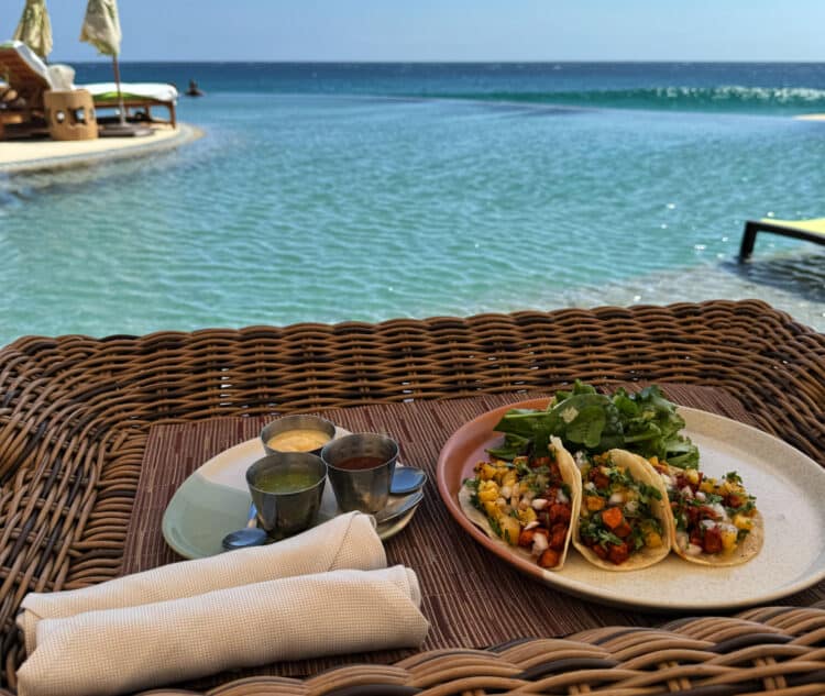 Waldorf Cabo Lunch at the Main Pool