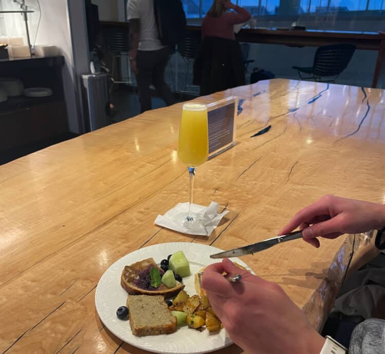 PHL Centurion Lounge Breakfast Mimosa